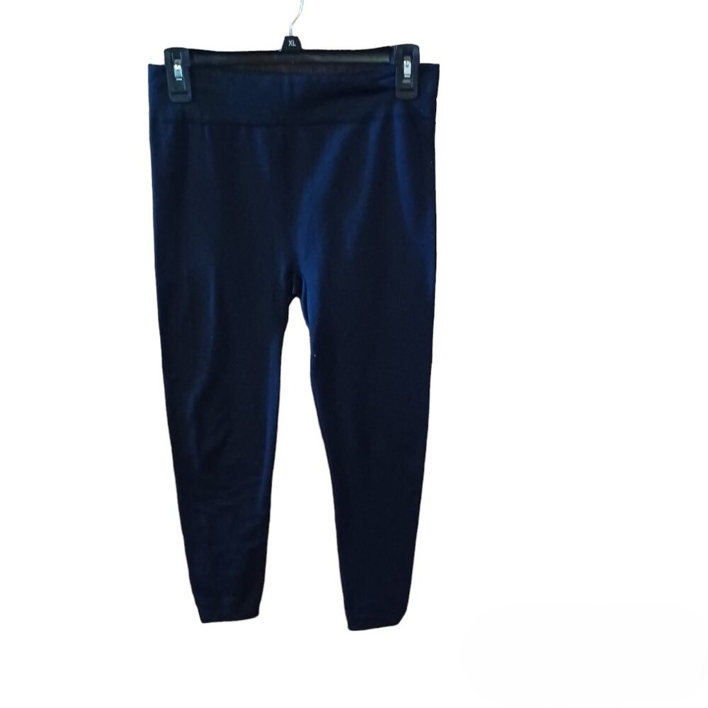 Connection 18 Solid Black Leggings Size L/XL